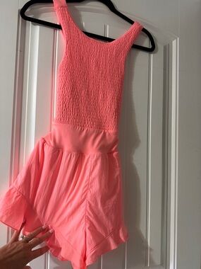 Papaya Coral Pink Romper Runsie Romper